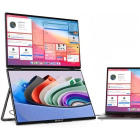Resim ZEUSLAP Z15W 2x15.6" Çift Ekran 1920*1080@60Hz Full HD ADS-IPS Panel Taşınabilir Monitör (ZL-Z15W) 