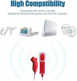 Resim Edorco Remote Controller for Wii Nintendo, Wii Remote and Nunchuck Joystick for Wii and Wii U Console(White and Red) 