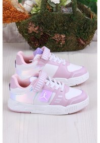 Resim Fort Cool King Kısa Anatomik Rahat Hafif Sneaker Kız Çocuk Ayakkabı Pudra 