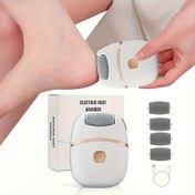 Resim 1 adet Elektrikli Ayak Peeling Cihazı, 5 Değirmen Başlığı, Ölü Deri ve Kallusları Temizlemek İçin Otomatik Ayak Peeling Cihazı, Ayak Bakımı ve Onarımı İçin Tasarlanmış, Yetişkinler İçin İdeal, Seyahat Arkadaşlığı Ayak Güzellik Aracı 