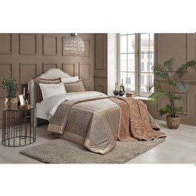 Resim Taç Çeyiz Seti Güzel Yuvam Paketi Laura Kahve 10 Parça Kahverengi 