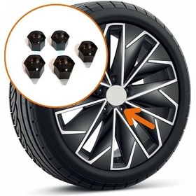 Resim Bijon Kapağı Şifresiz 5 Adet Siyah Skoda Superb 2009-2013 1z0601173 