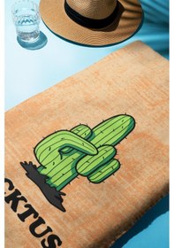 Resim Dijital Baskı Plaj Deniz Havlusu Kaktus Desenli Peştamal Hvl0197 Renkli 