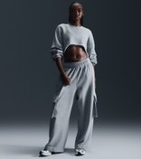 Resim Nike Sportswear Low-Rise Oversized French Terry Open-Hem Pants 