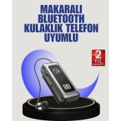 Resim Techno Stock Içi Sarılabilen Kablo ve Yaka Klipsli Bluetooth Kulaklık 