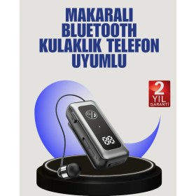 Resim Techno Stock Içi Sarılabilen Kablo ve Yaka Klipsli Bluetooth Kulaklık 