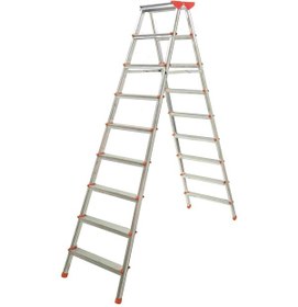 Resim Alüminyum Çift Çıkışlı 9 Basamaklı Merdiven 2 Metre Accm.07 