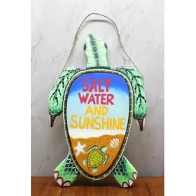 Resim Ahşap Duvara Asmalı Kaplumbağa 