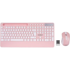 Resim Everest KM-9676 Multimedya Kablosuz Klavye Mouse Set 