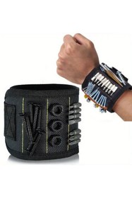 Resim Genel Markalar Manyetik Vida Bilekliği Güçlü Mıknatıslı Bileklik, El Aleti Yardımcı Tutucu, Tamir siyah 