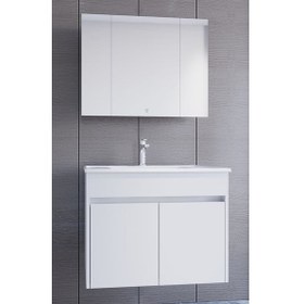 Resim Mımodern 80 cm Beyaz Banyo Dolap Takımı 