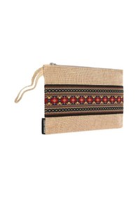 Resim Yaratıcı Tasarım Hasır Kadın Portföy & Clutch Çanta Kırmızı 