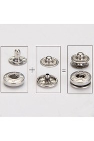 Resim Celines Wonders 10 Adet 12,5 Mm Dikişsiz Metal Çıtçıt Seti, Nikel Çıtçıt Gümüş Çıtçıt, Kapaklı Çıt Çıt Seti 