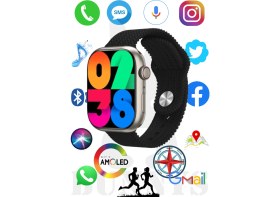 Resim Normadia Reeder P13 Blue Max Uyumlu Akıllı Saat 45MM Amoled Ekran, Konuşma Özelliği 