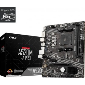 Resim Msı A520M-A Pro Ddr4 4600/1866MHZ M.2 Matx Am4 