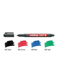 Resim Edding Asetat Kalemi Permanent S Seri 0.3 MM Siyah 147 S 10 Adet Siyah 