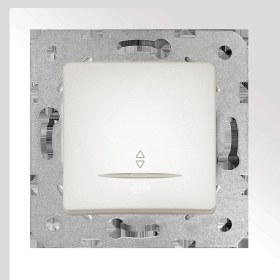 Resim Storemax Linnera Life Sedef Beyaz Işıklı Vavien Çabuk Bağlantı Mekanizma ve Düğme 