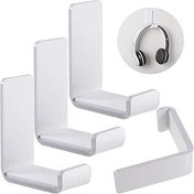 Resim Weewooday 4 Adet Kulaklık Askısı Kulaklık Kancası Kulaklık Tutucuları Yapışkan Tutkallı Kulaklık Duvara Monte Akrilik Tutucu Genel Amaçlı Oyun Kulaklıkları için Montaj (Beyaz Ped Stili) 