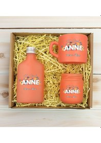 Resim Bk Gift Kişiye Özel İsimli Dtf Anne Temalı Somon Kahve Fincanı & Kolonya & Mum Hediye Seti-2, Anneye Hediye, Anneler Günü Hediyesi Kobitmeyencom30982 