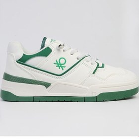 Resim Benetton Beyaz - Yeşil Erkek Sneaker BNI-10082 