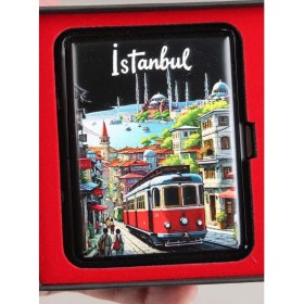 Resim Fagena Store Mavi Jet Alevli Çakmak Sigara Tabakası Kutulu Set 