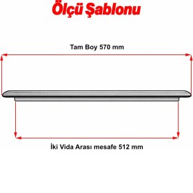 Resim Badem10 Vento Soft Füme Düz Çekmece Kulp 512 mm Uzun Metal Dolap Gardırop Mutfak Banyo Kulbu Modern Tasarım 