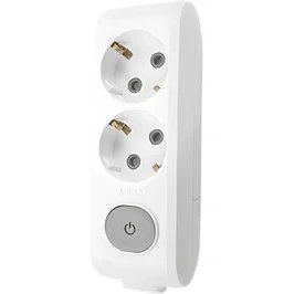 Resim Viko İkili Grup Priz Anahtarlı Topraklı - Çocuk Korumalı Çoğaltıcı Priz 2'li Kablosuz Beyaz 