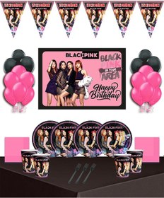 Resim Blackpink Afişli 16 Kişilik Doğum Günü Parti Süsleri Malzemeleri 