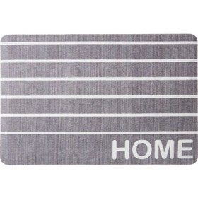 Resim Gizz Home Çizgili Kapı Önü Paspası - Gri / Beyaz - 40x60 Cm Çok Renkli 