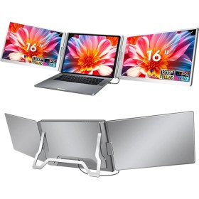 Resim Ultrax 16" Ikili Taşınabilir Monitör Çoklu Ekran 1200P Fhd IPS Sabit Notebook Monitör 