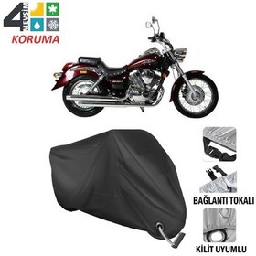 Resim Lifan Lf250-B Motosiklet Brandası ( Kilit Uyumlu - Siyah 