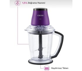 Resim Altus Çift Bıçaklı Doğrayıcı Mor 550W Plastik Hazneli AL-783 M Özellikli 