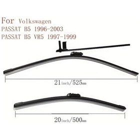 Resim Cordial Volkswagen Passat B5 B6 B7 B8 Yedek Sessiz Silgi Silecek 21+20 