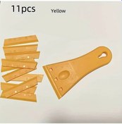 Resim Willowhaven 10 Adet Sarı Plastik Kazıyıcı Yapışkan Çıkarıcı Set Oto Cam Ev Temizlik Aracı 