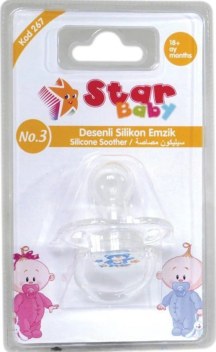 Star Bebe 267 Desenli Silikon Emzik No: 3