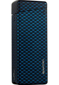 Resim Quantoro Tek Torch Pürmüz Mavi Karbon Desenli Metal Puro Çakmağı 