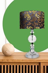 Resim MİNİMAL E-TİCARET & BİLGİ TEKNOLOJİLERİ Omega Silver Chrome Diamonds Abajur 