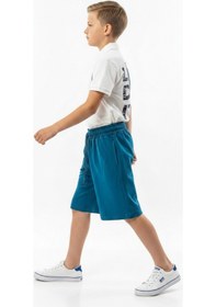 Resim Toontoy Kids Toontoy Erkek Çocuk 2'li Şortlu Takım Polo Yaka Kısa Kollu Düğmeli T-shirt - Beli Lastikli Bağlamalı Şort 25022 Ekru 