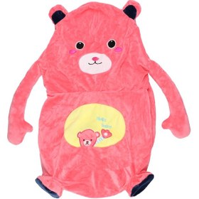 Resim Suntek Karikatür Hayvan Çocuk Koltuğu Kanepe Ayı- Kırmızı Ayı Kırmızı 