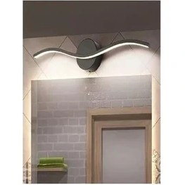 Resim Artı Aydınlatma Siyah Banyo Ayna Tablo Apliği Günışığı Ledli Aplik 