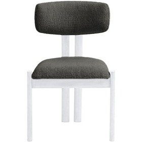 Resim Espoo İskandinav Ahşap Bohem Sandalye Beyaz - Antrasit 