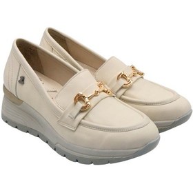 Resim Kadın Airflow Hakiki Deri Dolgu Topuk Tokalı Ayakkabı Bej 2313054y Bej 