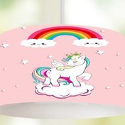 Resim Genel Markalar Pony Pembe Unicorn Dekoratif Sarkıt Çocuk Odası Avize 