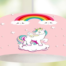 Resim Genel Markalar Pony Pembe Unicorn Dekoratif Sarkıt Çocuk Odası Avize 
