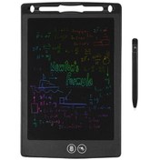 Resim 12 İnç Lcd Çizim Tableti Taşınabilir Dijital Yazı Pedi Lcd Renkli Ekran Kısmen Silinebilir Çizim Pedi Kalemli Siyah 