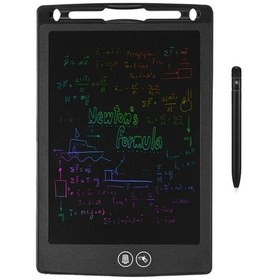 Resim 12 İnç Lcd Çizim Tableti Taşınabilir Dijital Yazı Pedi Lcd Renkli Ekran Kısmen Silinebilir Çizim Pedi Kalemli Siyah 