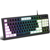 Resim Xindoker Hxsj A877 Rgb Aydınlatmalı 87 Tuşlu Kompakt Oyun Klavyesi - Mekanik Hisseli Ve Çoklu Ortam Fonksiyonlu 