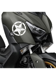 Resim Deeb Army Yamaha Xmax Yıldız Sticker Etiket Mat Beyaz 2 Adet 
