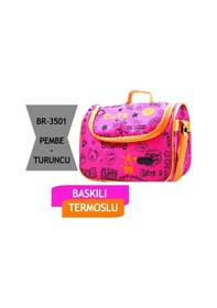 Resim Baskılı Beslenme Çantası Termoslu Pembe Br-3501 Pembe 