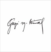 Resim Reysa Tasarım Gazi Mustafa Kemal Imzası Sticker 30x15 Cm Beyaz 